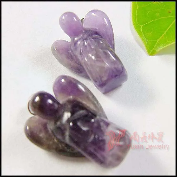 Романтические Подвески в виде натурального аметиста с фиолетовым кристаллом