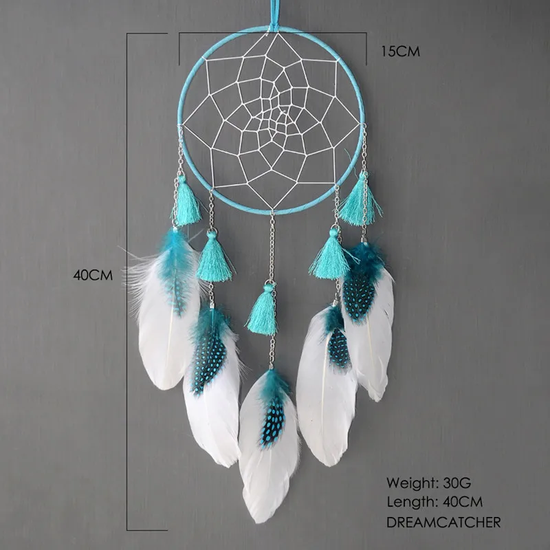 D7253 Скандинавский Ловец снов украшение комнаты большой белый красный розовый Ловец снов дети девочки декор комнаты подарок для женщин Девушка - Цвет: D7253