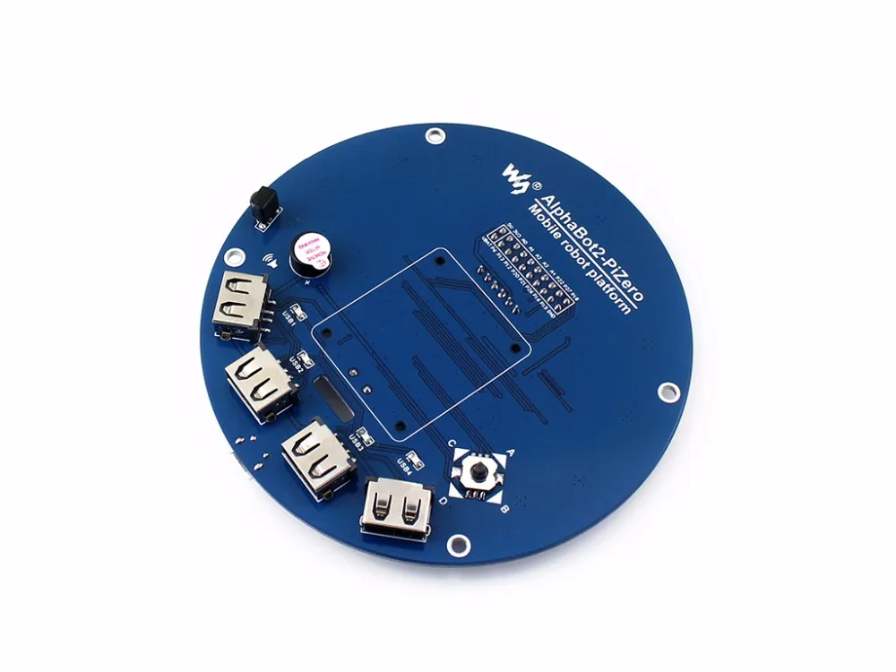 Комплект для сборки робота в стиле алфавита 2 Raspberry Pi Zero W (встроенный Wi-Fi) +