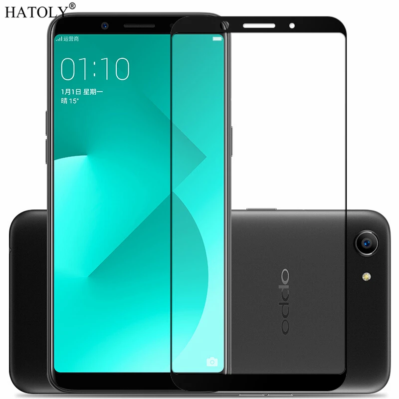 Black 2 шт закаленное стекло для OPPO F5 Защита экрана для OPPO A73 полное покрытие для OPPO F5 Youth CPH1725 3D пленка с закругленными краями HATOLY - Цвет: Black