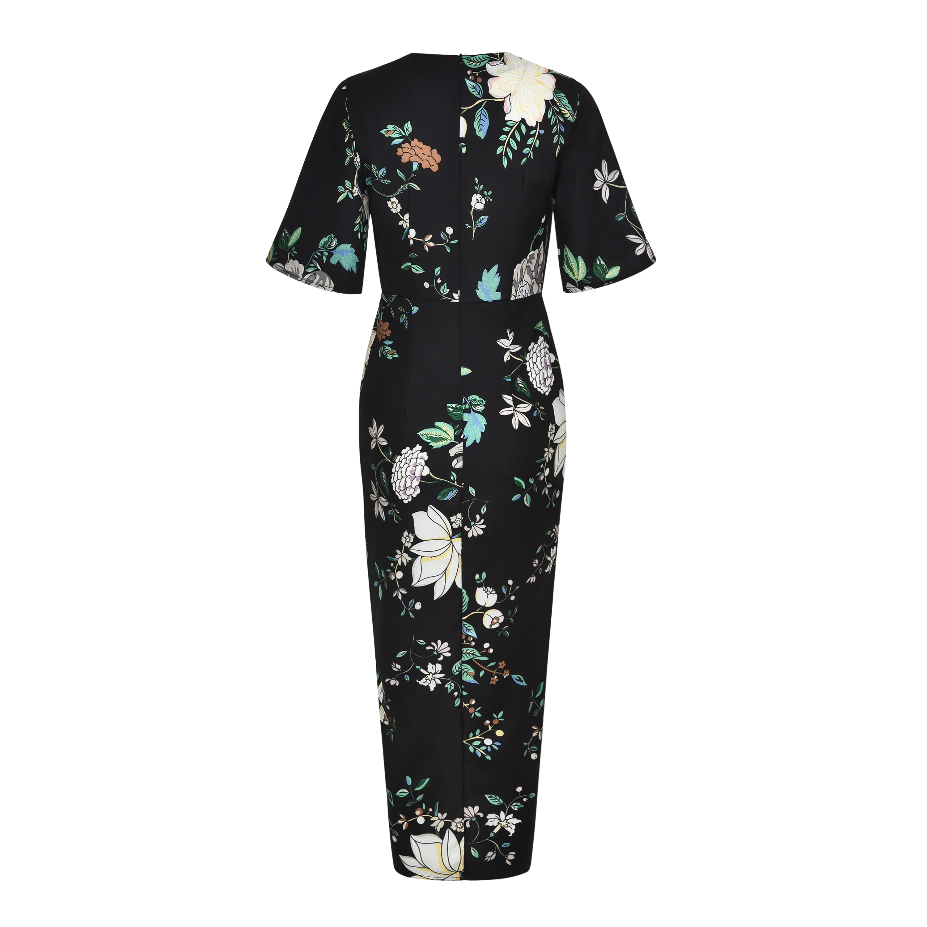 Высококачественное шифоновое асимметричное платье с v образным вырезом и