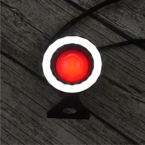 White Lamp Ring Универсальный винтажный Ретро мотоциклетный настраиваемый Дневной светильник, тормозной светильник, супер яркий задний светильник, круглый светодиодный задний светильник - Цвет: White Lamp Ring
