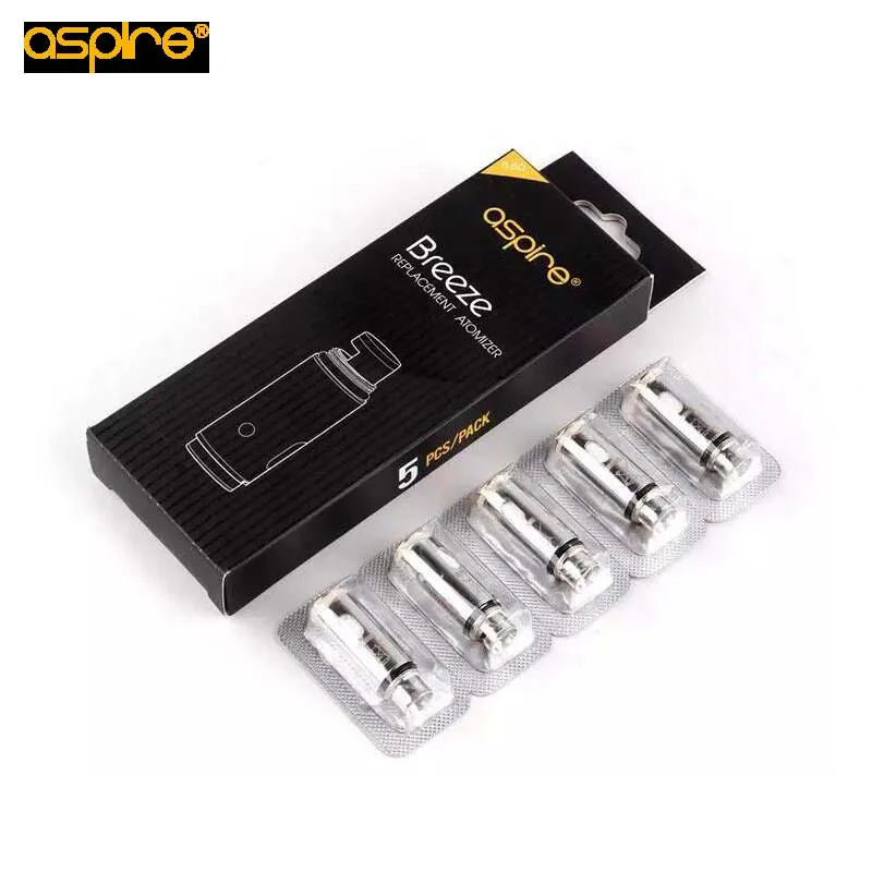 5 шт. 10 Aspire Breeze катушки с головкой 0.6ohm 1.2ohm Бриз U техническая катушка для E Cig 2 Vape