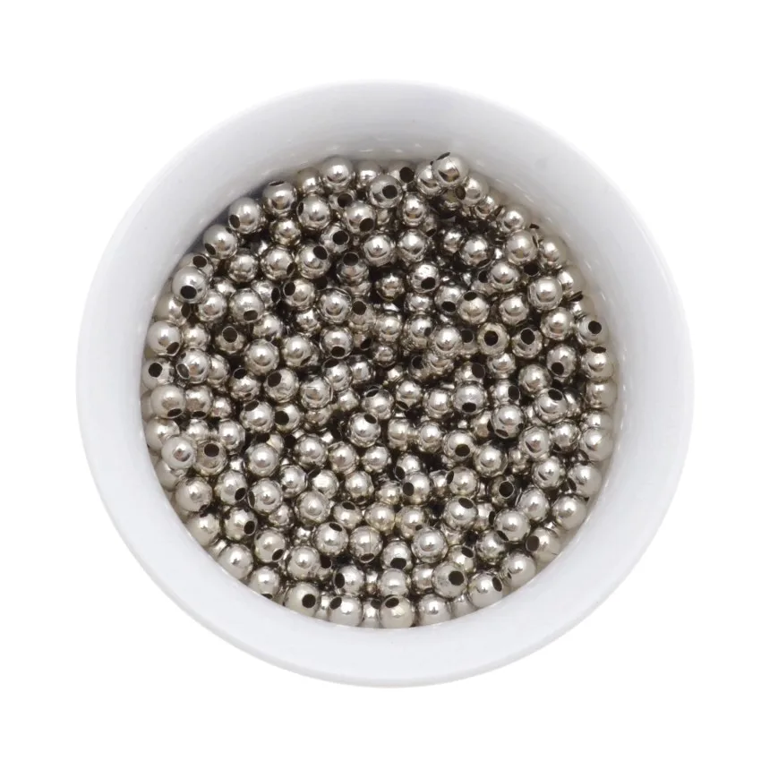 Украшения для ювелирных изделий Diy 3мм 4мм 5мм золотые/медные/бронзовые металлические бусины гладкий шар для изготовления.