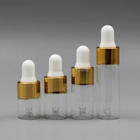 50100200pcslot 1ml 2ml 3ml 5ml perfume essential oil bottles clear glass dropper bottle jars vials with pipette for cosmetic
