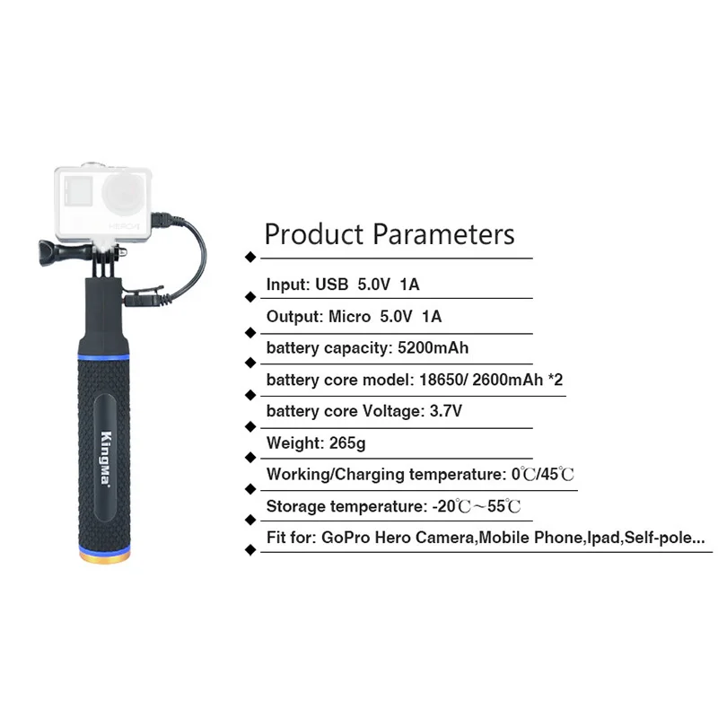 Портативное зарядное устройство портативное 5200 мАч внешний аккумулятор для DJI Osmo