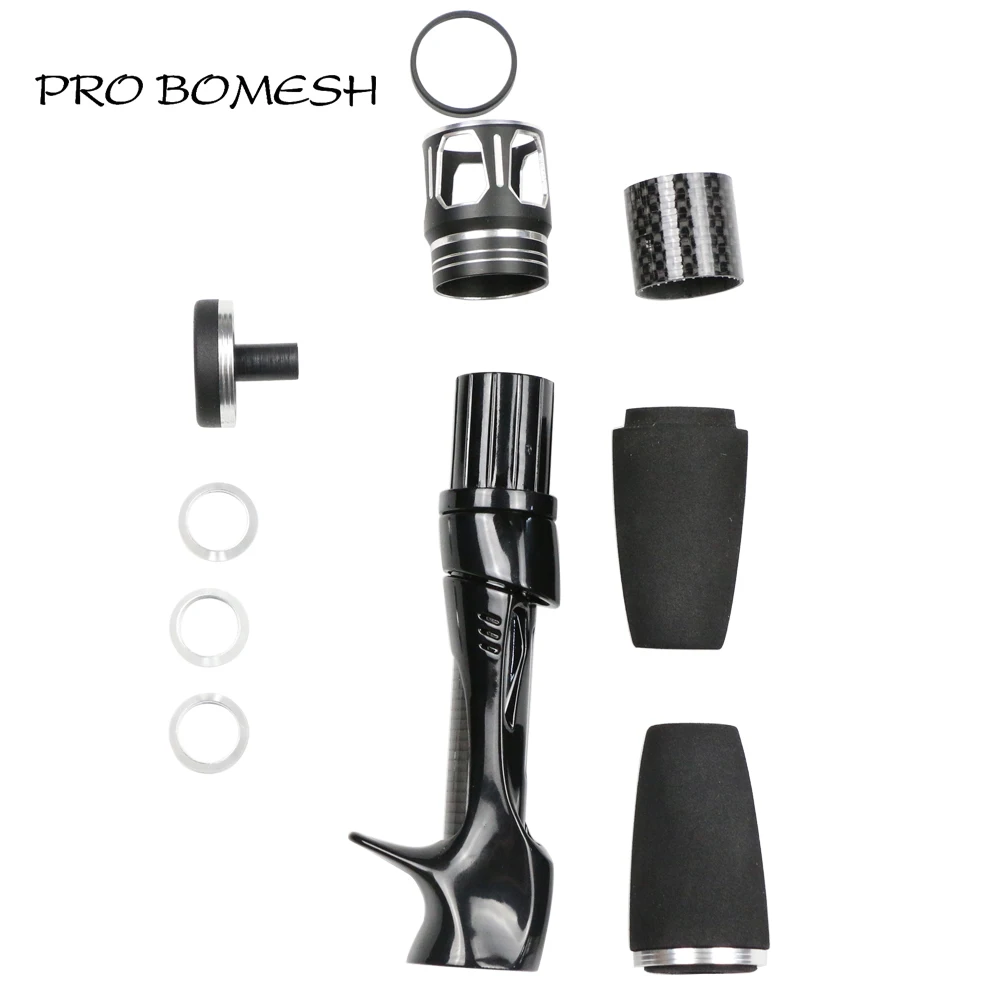 Pro Bomesh 1 комплект алюминиевая фиксирующая гайка+ 3K углеродная трубка литье EVA ручка комплект DIY Удочка Полюс аксессуар медленная отжимная удочка