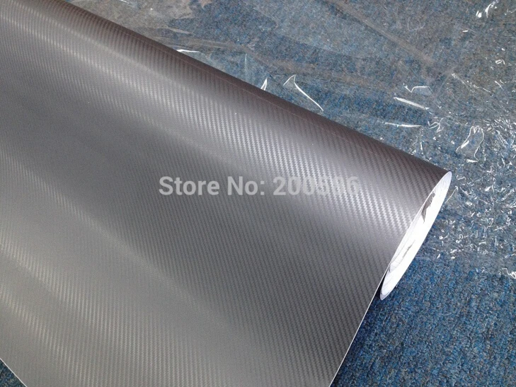 Серебристо-серое 3D углеродное волокно винил без воздушных пузырей