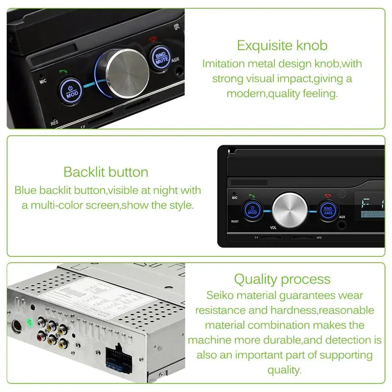 

MP5- 7- HD , Bluetooth, , FM-, USB, AUX, USB, MP5- GPS- Android