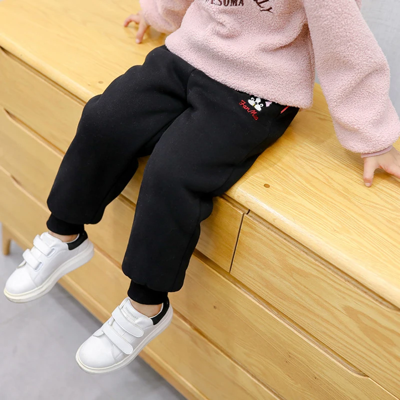 BibiCola/Спортивные Повседневные утепленные брюки для маленьких мальчиков и девочек