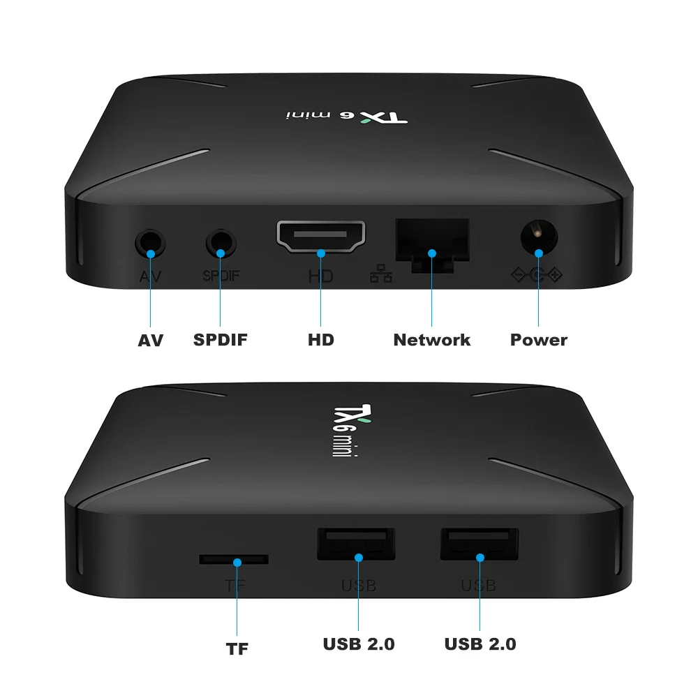ТВ приставка TX6MINI на Android 9 0 четырехъядерный Allwinner H6 4K HD Smart TV USB 3 2 4G Wi Fi медиаплеер VS