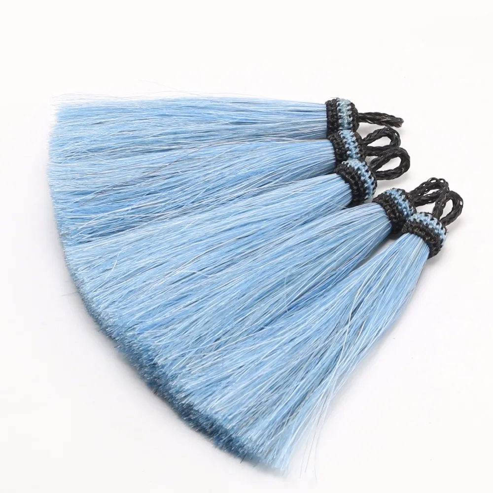 GUFEATHER L101/10 см кисточка из конского волоса/Кисточка/ювелирные аксессуары/ручная работа/изготовление украшений/цветной скользкий кулон/украшения