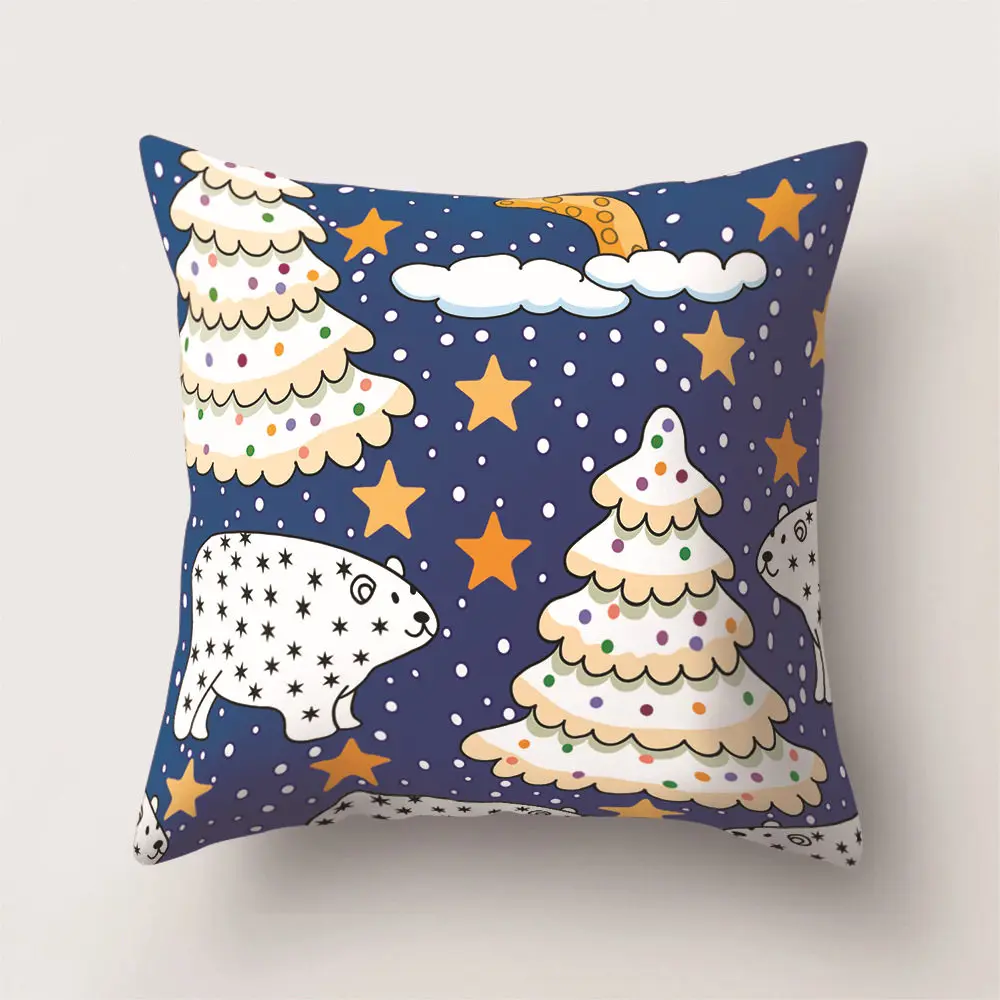 BZ13 RIANCY Christmas is Coming Home Decoration Gift Cushion Cover Decorative Pillows for Sofa Living Room Cushion Pillowcase 40511-2 - Цвет: BZ13
