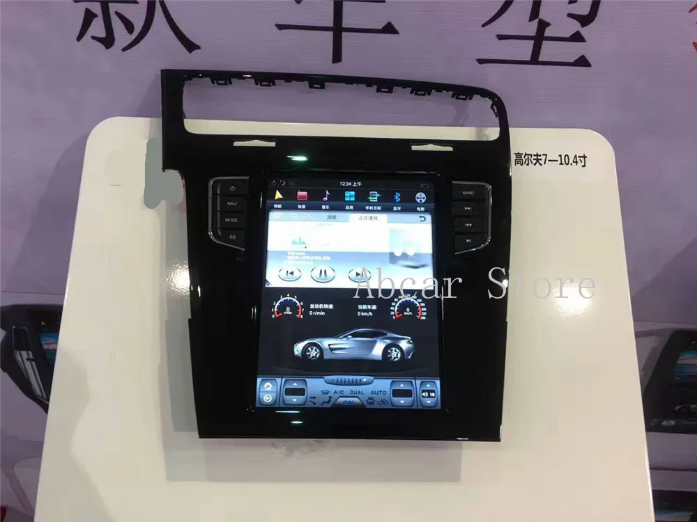 10,4 ''Tesla стиль Android 8,1 автомобильный dvd-плеер gps навигация для Volkswagen GOLF 7 2013- стерео радио авто головные уборы ips PX6