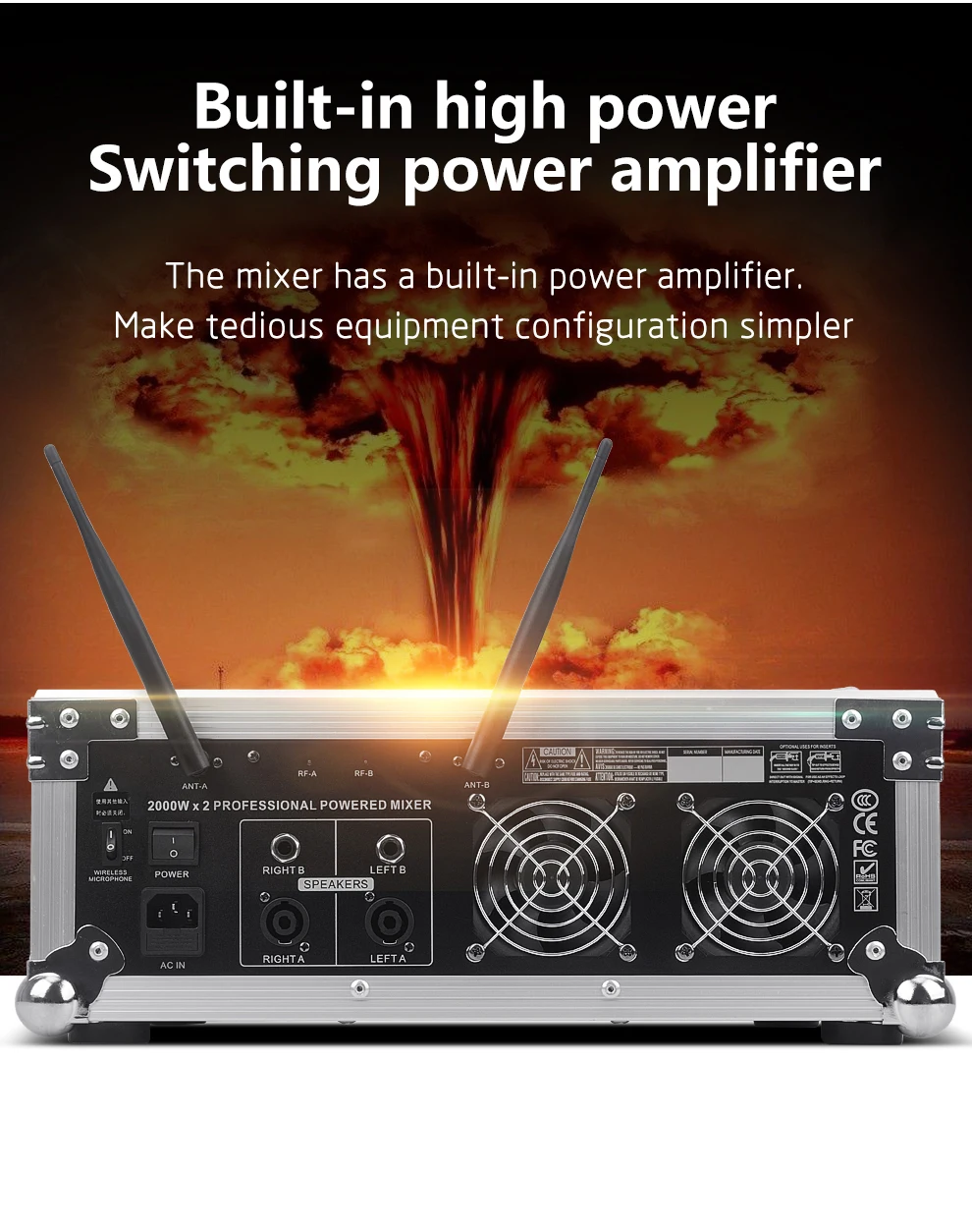 TKL PH2400 усилитель мощности микшерный блок 8 каналов 1200 Вт профессиональный сценический комплект беспроводного микрофона Airbox