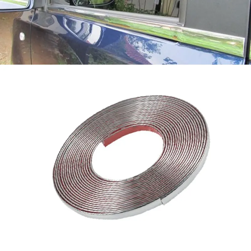 

10mmx15m Car Chrome Styling Moulding Trim Strip Auto Body Window Exterior Decoration Car Styling