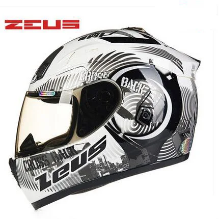 Z19 silver Подлинный мотоциклетный шлем ZEUS DOT ECE 2205 мужские Полнолицевые зимние каски для мотогонок, мотоциклистов, снегоходов - Цвет: Z19 silver