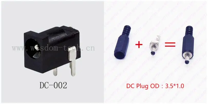 10PCS DC Power Jack Female Charging Socket and Male Plug 3.5 x pin1.0mm Connector DIP DC-002 | Обустройство дома