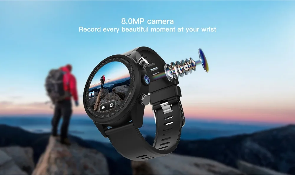 GOLDENSPIKE Bluetooth Android 7.1.1 1,3" Smartwatch 3 ГБ+ 32 ГБ IP67 Водонепроницаемый MT6739 8.0MP камера gps бизнес смарт часы телефон