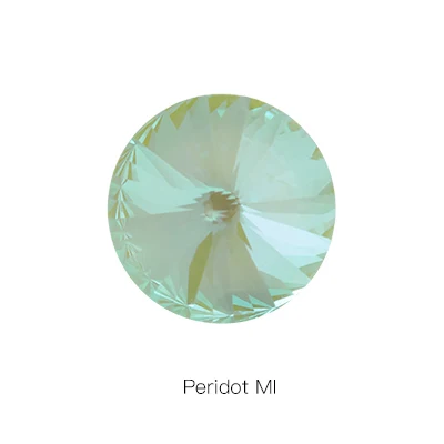 Peridot MI Высокое качество стекло кристалл риволи стразы Pointback пришить на камень для рукоделия свадьбы для украшения одежды ткань - Цвет: Peridot MI