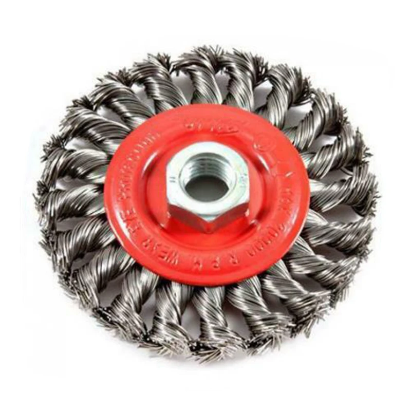 

1Pcs 4 Rotary Knot Flat Cup Wire Wheel Brush For Angle Grinder Rust Removal