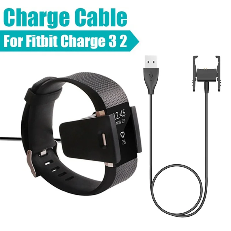 55/100 см подходит для браслета Fitbit Charge 3 кабель быстрой зарядки с защитой от чипа