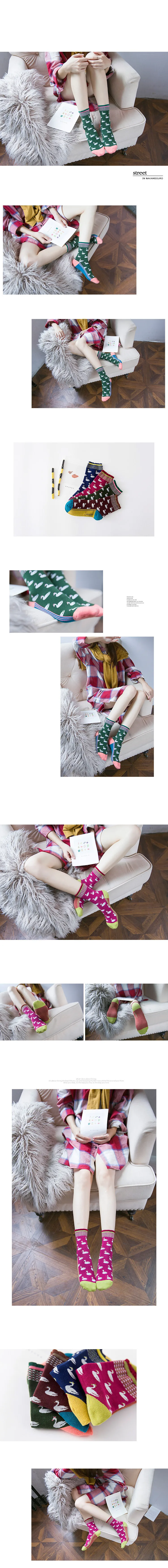 LIONZONE 4 пар/лот Лебеди носки с животными 4 цвета Doces Japones Calcetines Divertidos забавные Calcetines Mujer