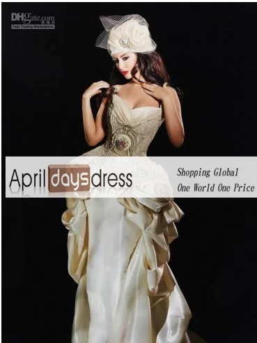 custom made Celebrity dress Myriam fares Lace Taffeta Ballball Crystals V-Neck Floor length Custome yyywl194 | Свадьбы и торжества