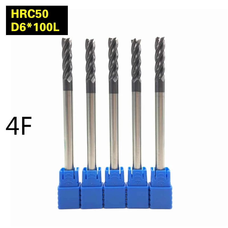 5 шт. 4F D6 * 100L HRC50 твердосплавный токарный инструмент для нарезки пониженной конец