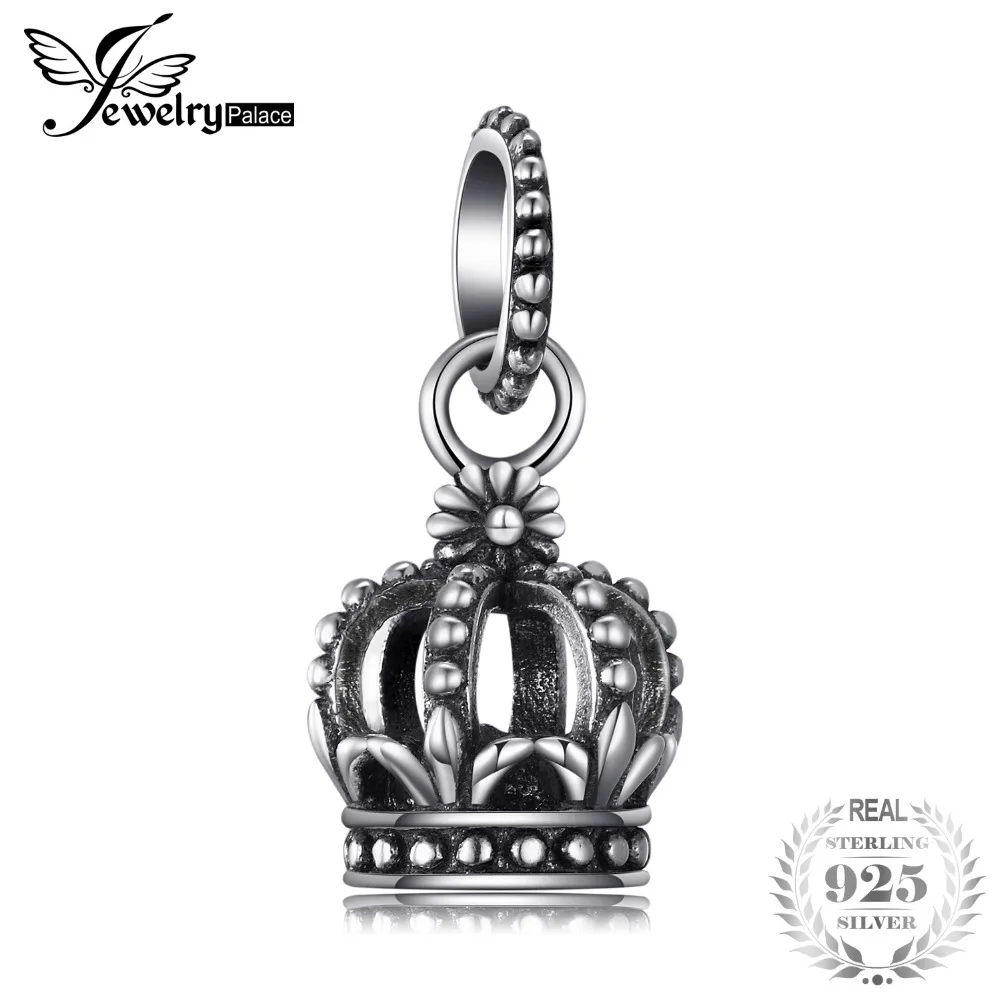 Jewelrypalace 925 стерлингового серебра Royal Crown кубического циркония серьги бисер