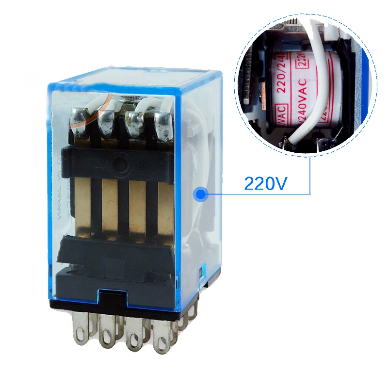 Relé Eletrônico My4nj 220v ac 10 Peças o 4no 4nc Bobina Miniatura de Reposição