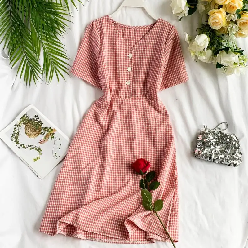 2019 Новая модная женская одежда для взрослых свежий Sen женский плед с v-образным