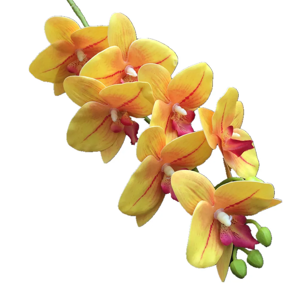 10 шт. настоящая на ощупь бабочка Орхидея цветок Cymbidium PU с 3D эффектом печати