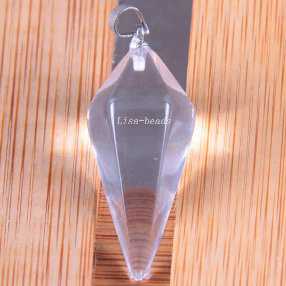 Женская Подарочная бижутерия K1632, 1 шт., кулон из натурального камня с шестигранной колонной бусиной и белым кристаллом кварца для ожерелья