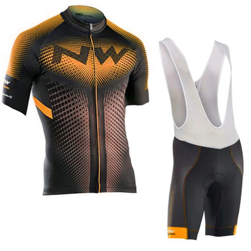 Bib Cycling Set Бренд NW, летний комплект из дышащей Джерси для велоспорта MTB, одежда для велоспорта, одежда для горного велосипеда, одежда для Майо Ropa Ciclismo - Цвет: Bib Cycling Set