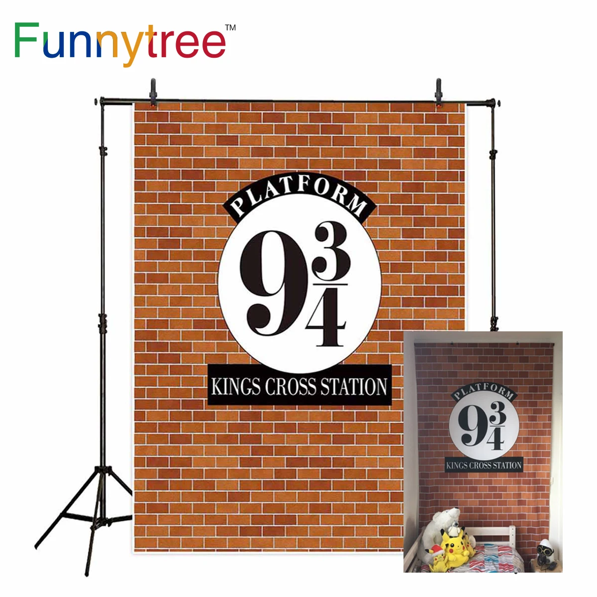 Фон Funnytree для студийной фотосъемки с изображением кирпичной стены магический