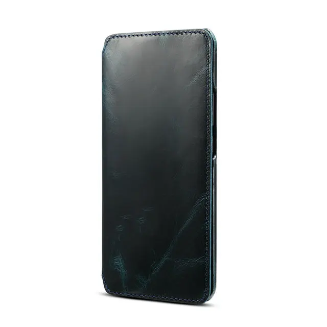Синий Чехол из натуральной кожи для huawei mate 20 Pro, чехол для mate 20, чехол для huawei mate 20 Pro, чехол-книжка, ретро чехол Etui для huawei mate 20, чехол LYA-L29 - Цвет: Синий