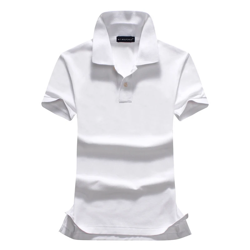 Рубашка поло с коротким рукавом хлопковая однотонная отворотом для лета