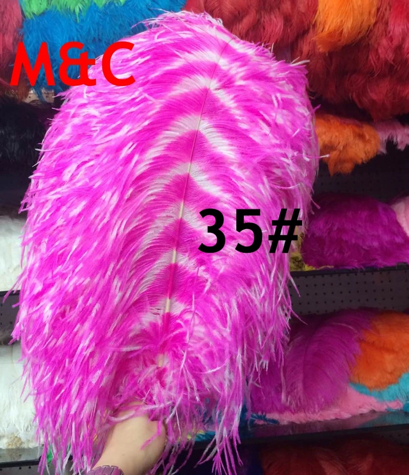 

big pole ostrich feathers 50pcs/lot Tipped colored ostrich feathers 50-75cm 20-30inch long diy feathers for hotel home decorate