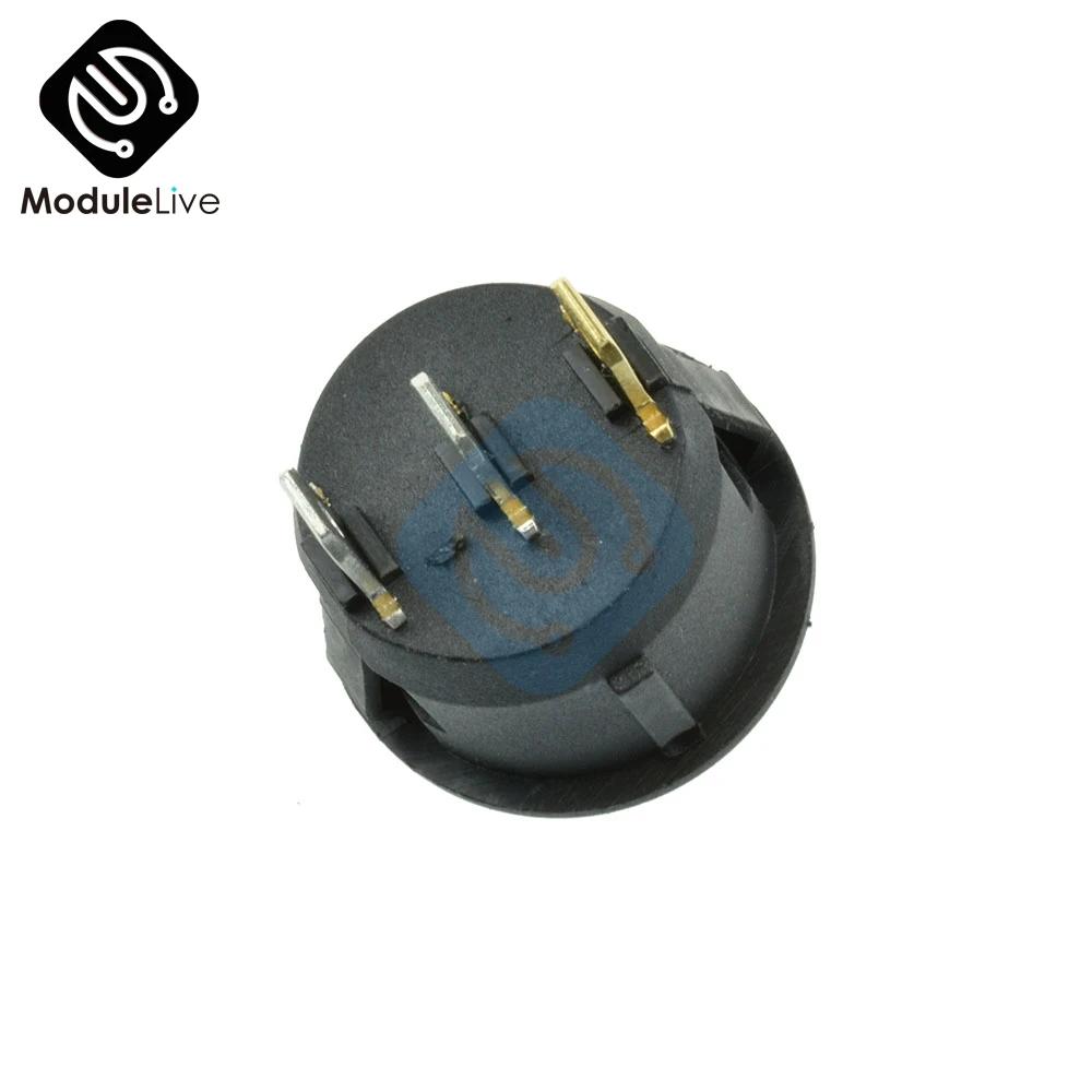 Мини 3-контактный круглый кнопочный переключатель ВКЛ./ВЫКЛ. SPDT клавишный красный