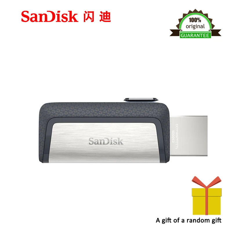 100% Оригинальный Новый Sandisk 128GB SDDDC2 экстремально высокая скорость тип c USB3.1 двойной
