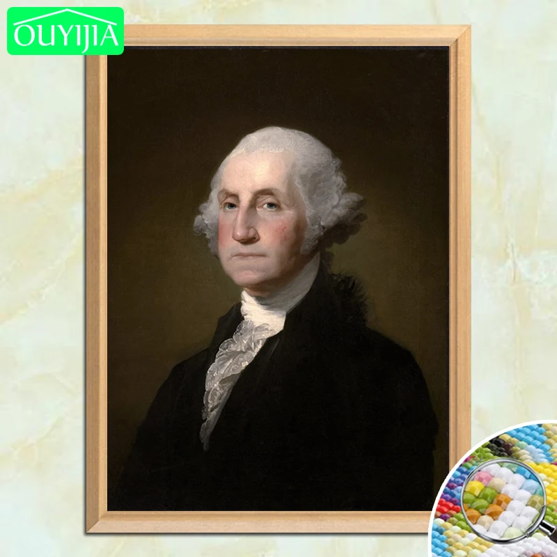 США первый президент Джордж Вашингтон 5D Сделай Сам алмазная живопись полная