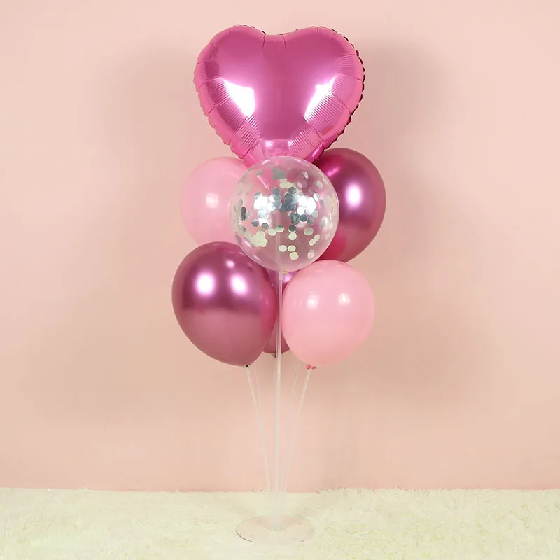 STARLZMU 9pcs Foil Balloon Pink Helium Balloons For Girls Birthday Party Air Ballon Confetti Baby Shower Decor | Дом и сад