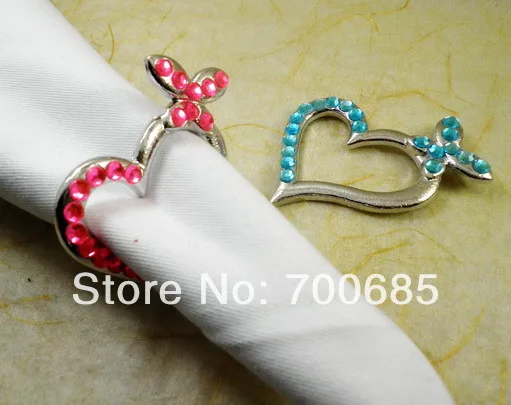 

heart crystal napkin rings