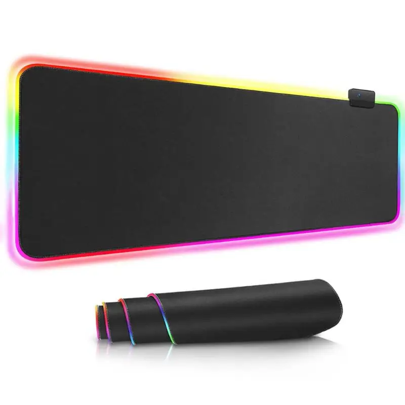 VODOOL большой USB проводной RGB коврик для мыши Диммируемый светодиодный игровой коврик для геймера коврик для мыши настольная клавиатура Коврик для мыши для компьютера ноутбука