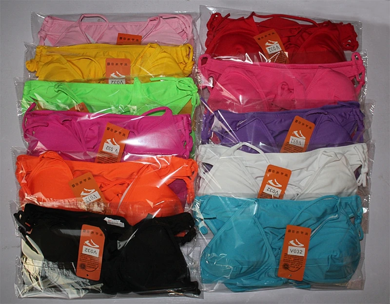 Новинка лета 2017 Лидер продаж простое портативное пляжное бикини размер груди