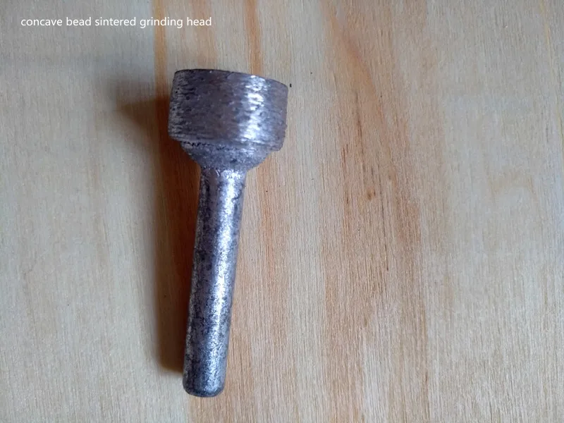 concave bead 6 мм хвостовик Алмазная Спеченная резьба и Шлифовальная головка для резьбы по камню и шлифовки используется на электрической шлифовальной машине - Mesh: concave bead