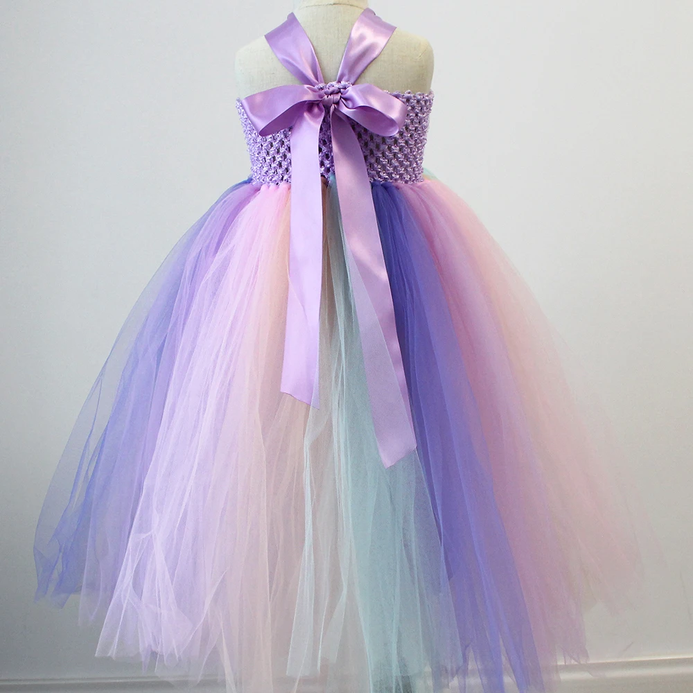 Платье пачка в виде единорога для маленьких девочек платье с цветами на свадьбу