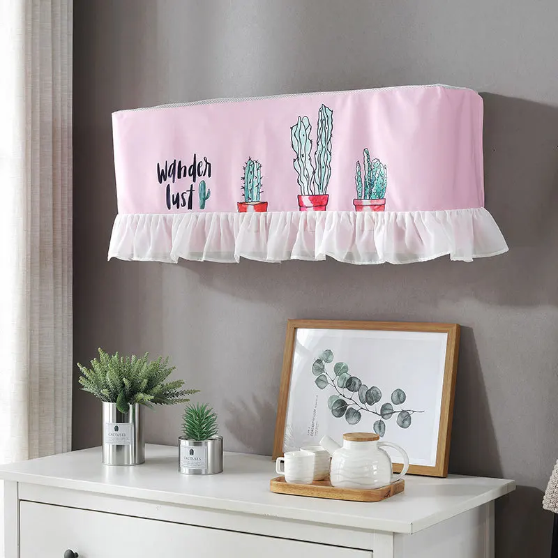 Шифон крышки кондиционеров пыли Чехол висит Кондиционер крышку Спальня