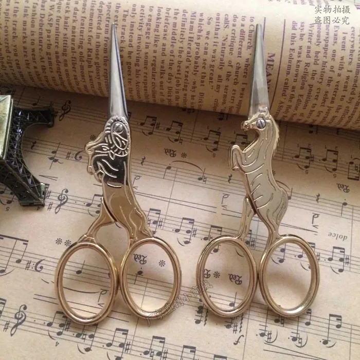 12 шт./компл. золото/бронза мини-ножницы китайского зодиака ручные ножницы Винтаж